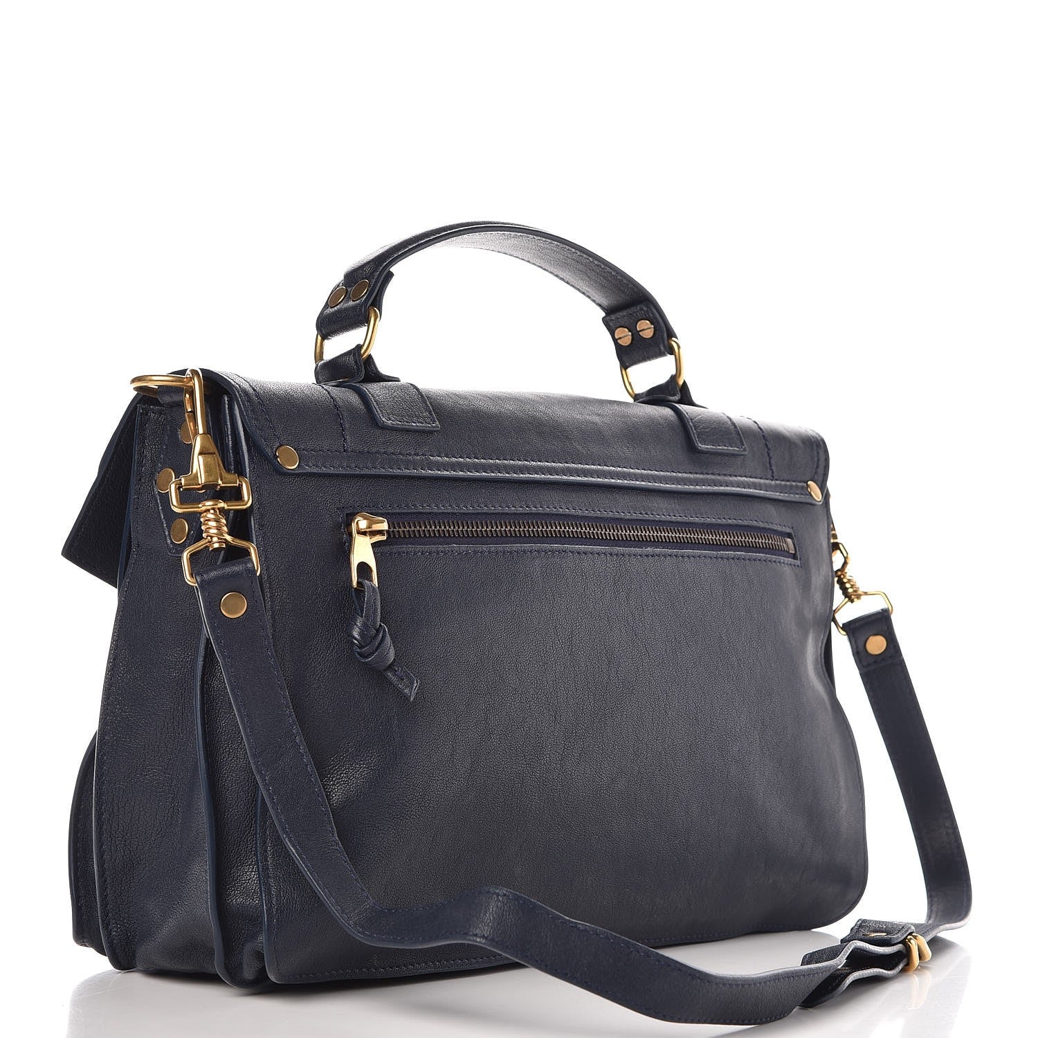 Proenza Schouler Lambskin Medium PS1 Satchel Indigo 4 of 10