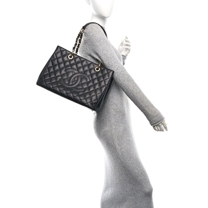Chanel Caviar Quilted Grand Shopping Tote GST Black 2 of 10