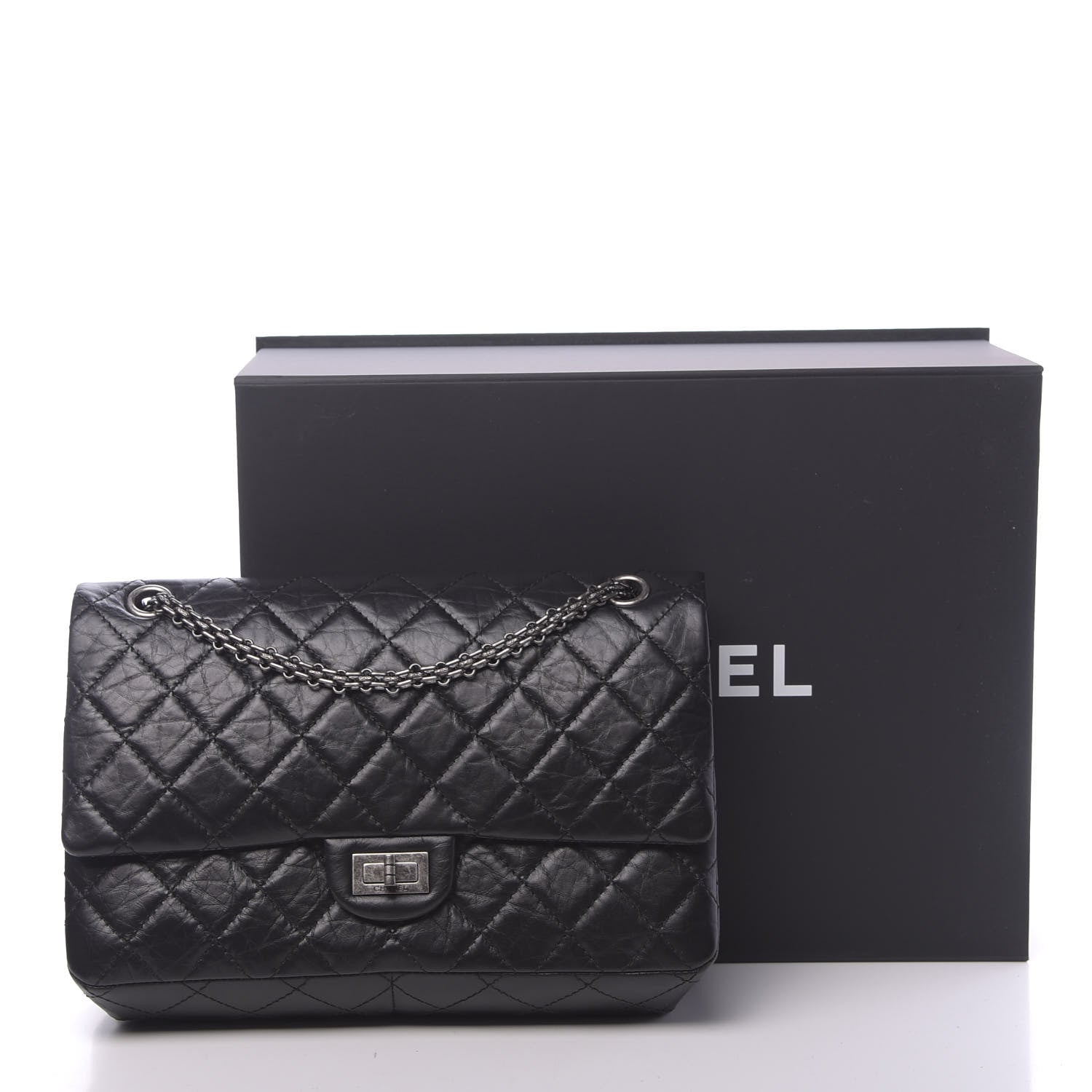 Chanel Aged Calfskin Quilted 2.55 Reissue 226 Flap Black 11 of 11