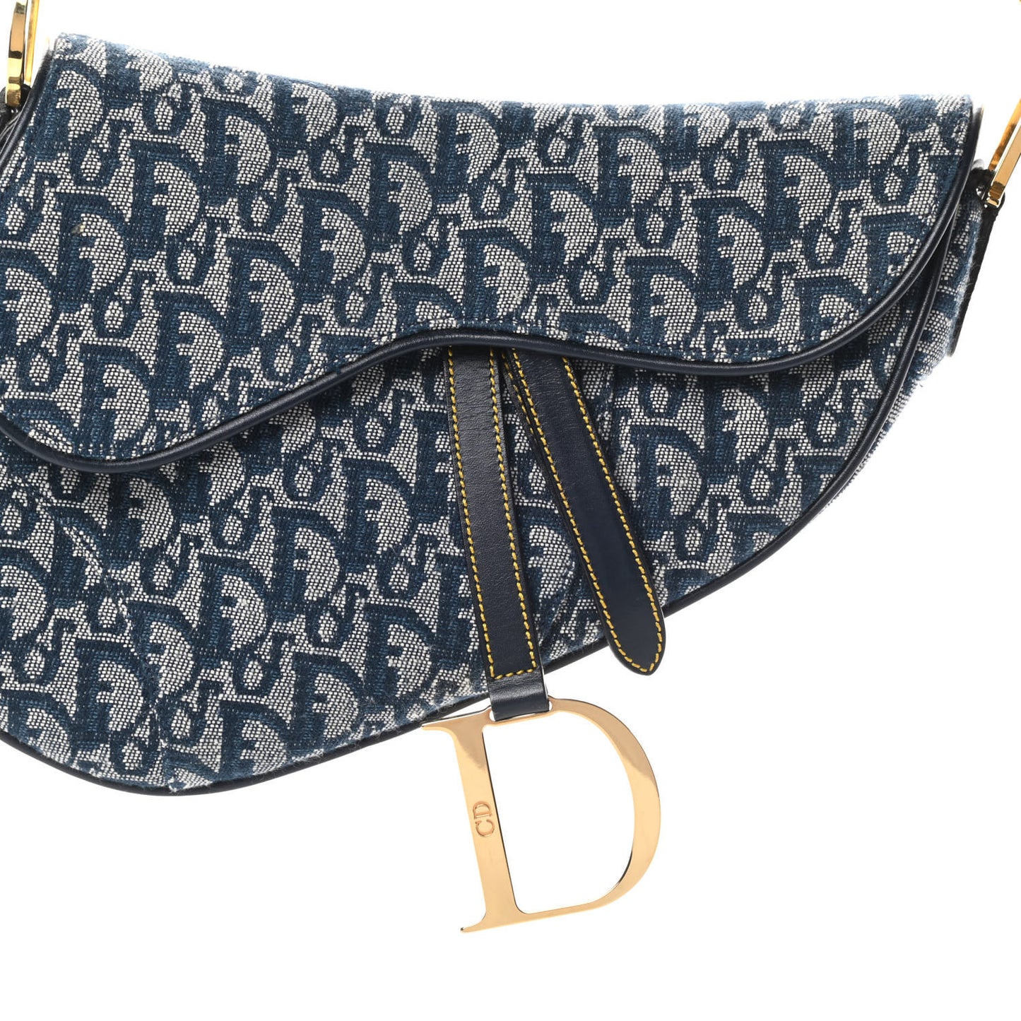 Monogram Saddle Bag Blue