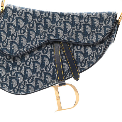 Christian Dior Monogram Saddle Bag Blue 8 of 13