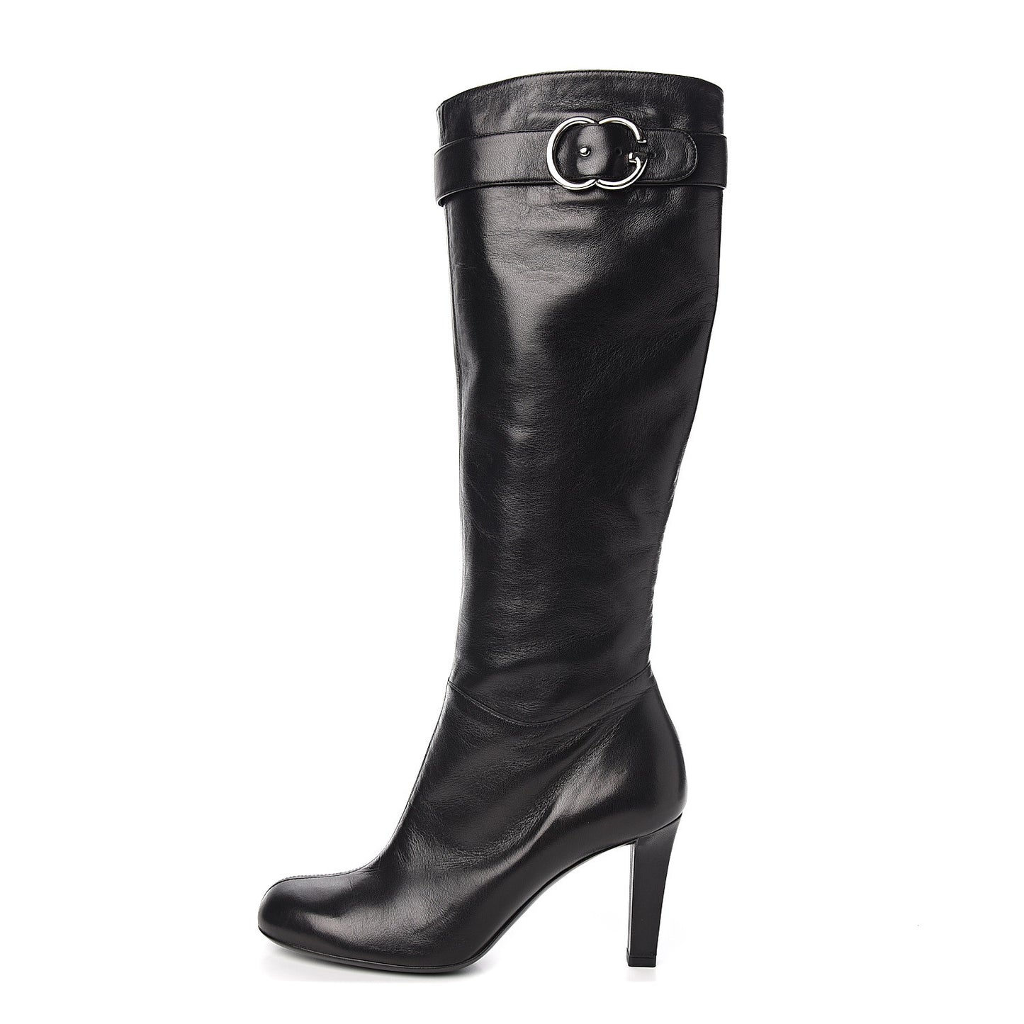 Calfskin Interlocking G Sachalin Riding Boots 37.5 Black