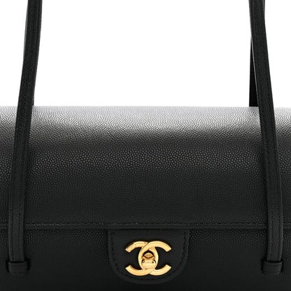 Chanel Shiny Caviar Preppy Coco Small Bowling Bag Black 8 of 11