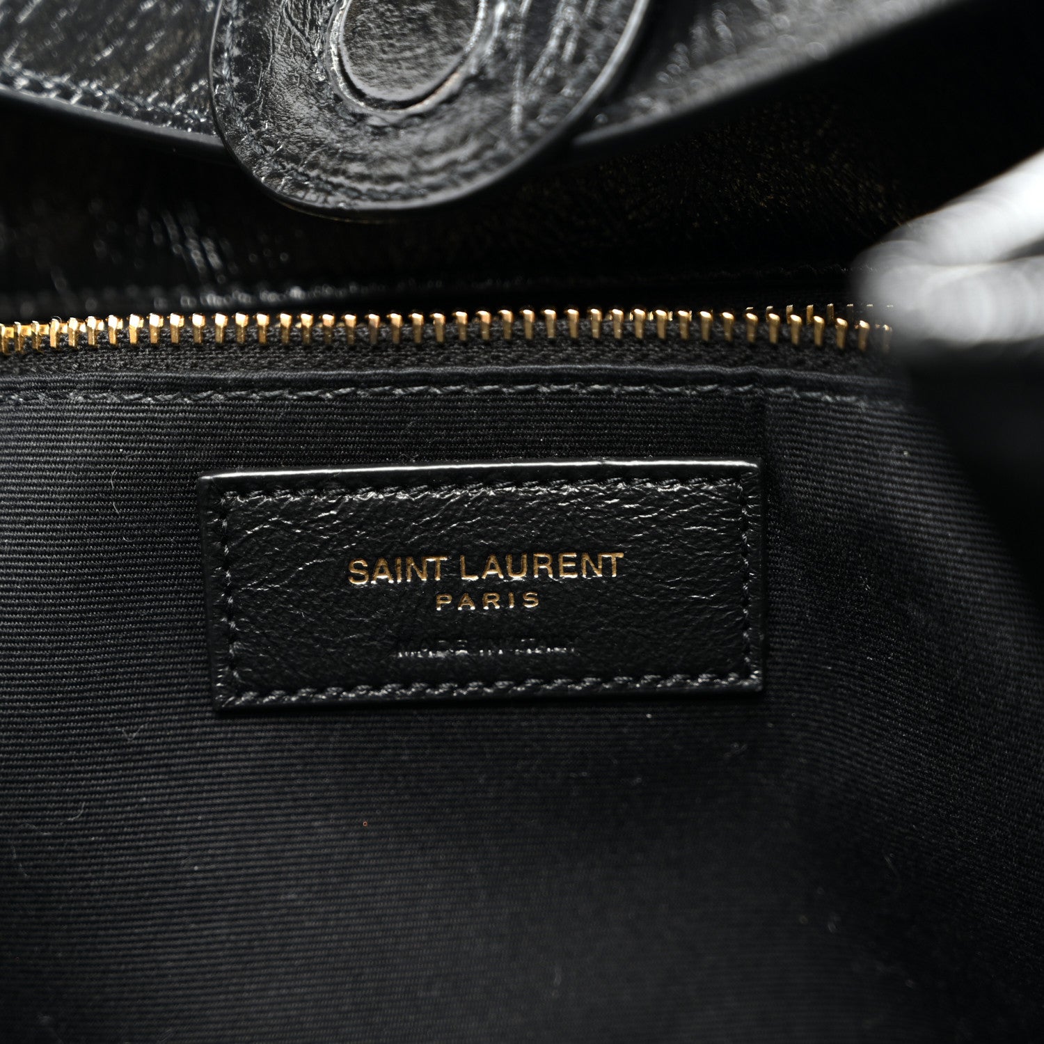 Saint Laurent Crinkled Calfskin Matelasse Monogram Small Niki Tote Black 6 of 10