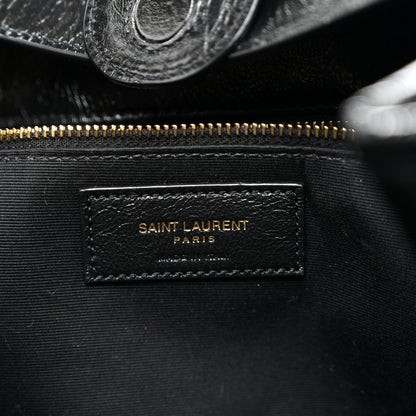 Saint Laurent Crinkled Calfskin Matelasse Monogram Small Niki Tote Black 6 of 10