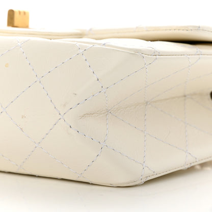 Chanel Aged Calfskin Quilted 2.55 Reissue Mini Flap White 10 of 14