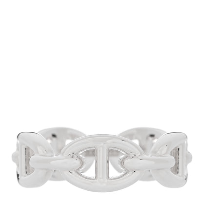 Hermes Sterling Silver PM Chaine d'Ancre Enchainee Band Ring 54 6.75 1 of 9