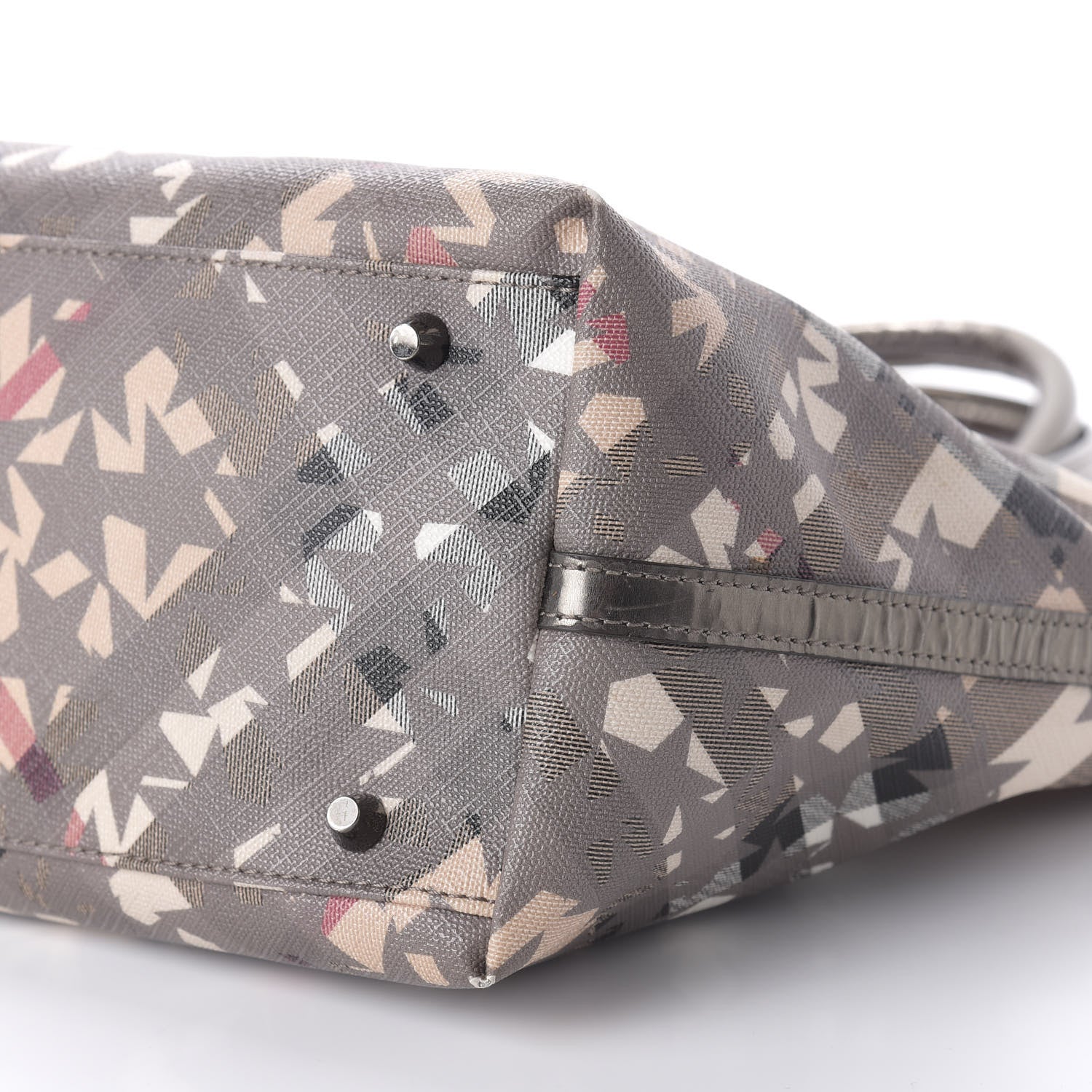 Burberry Patent Supernova Check Stars Medium Nickie Landscape Tote