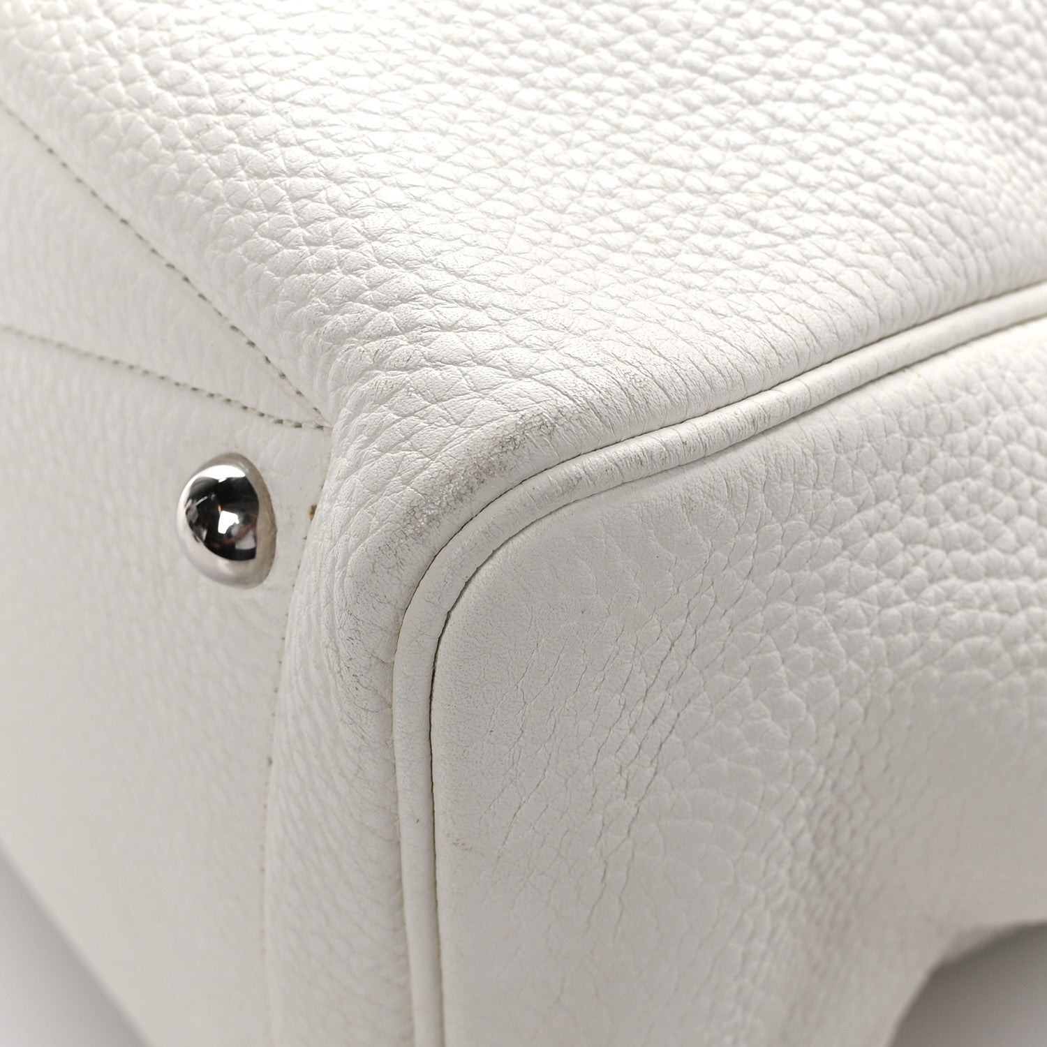 Hermes Taurillon Clemence Victoria II 35 White 10 of 13