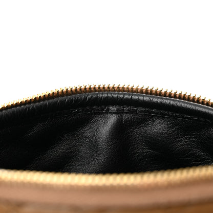 Saint Laurent Lambskin Quilted Gaby Zipped Pouch Dark Cork 13 of 14