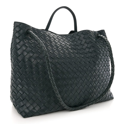 Bottega Veneta Nappa Intrecciato Large Andiamo Shoulder Bag Inkwell 2 of 10