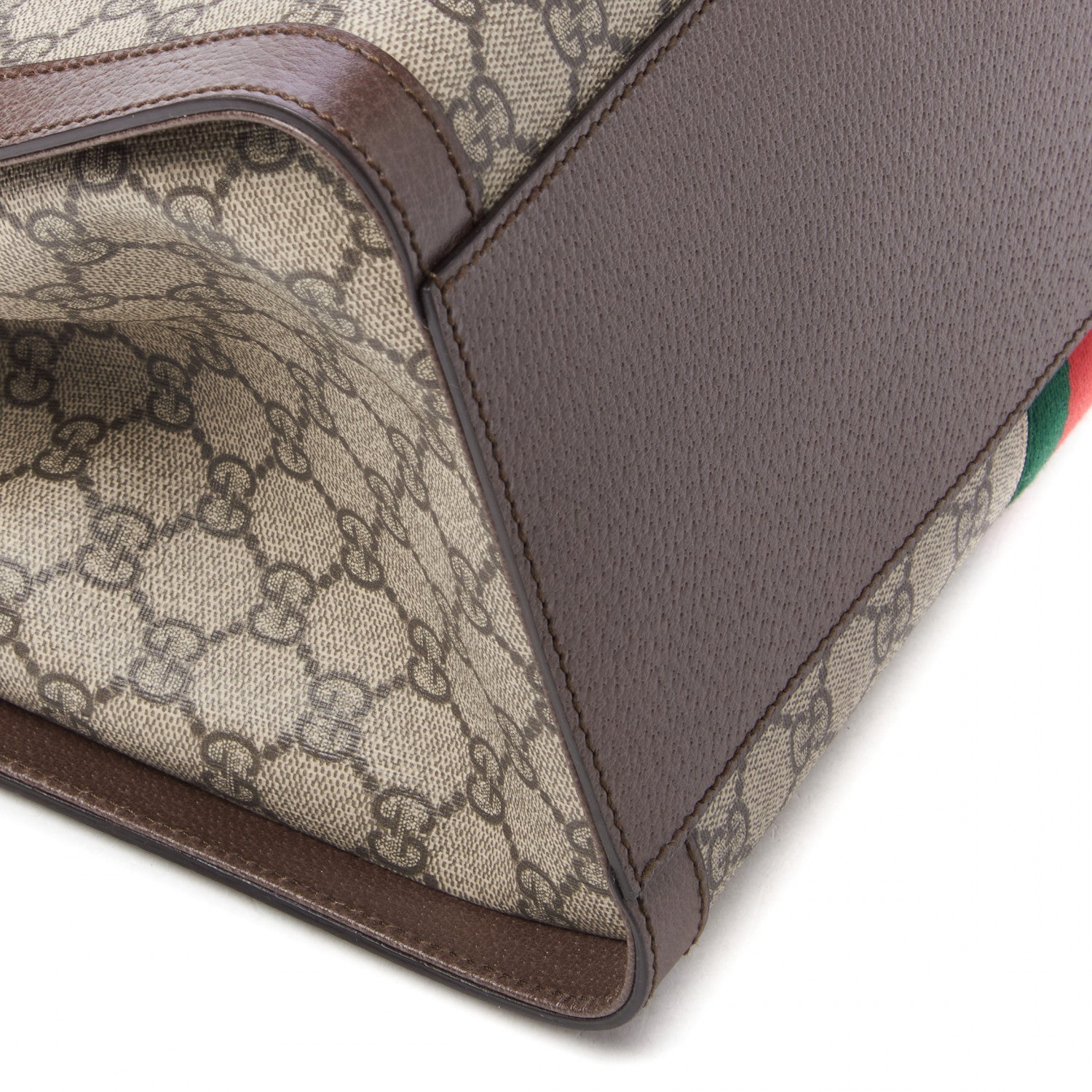 Gucci GG Supreme Monogram Web Medium Ophidia Tote Bag Brown 6 of 10
