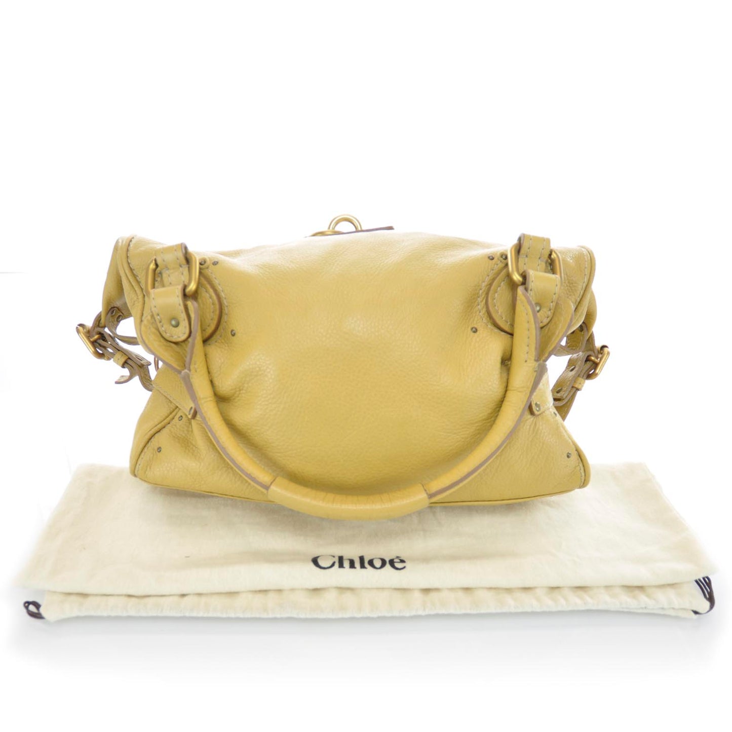 Leather Paddington Front Pocket Tote Maize Yellow