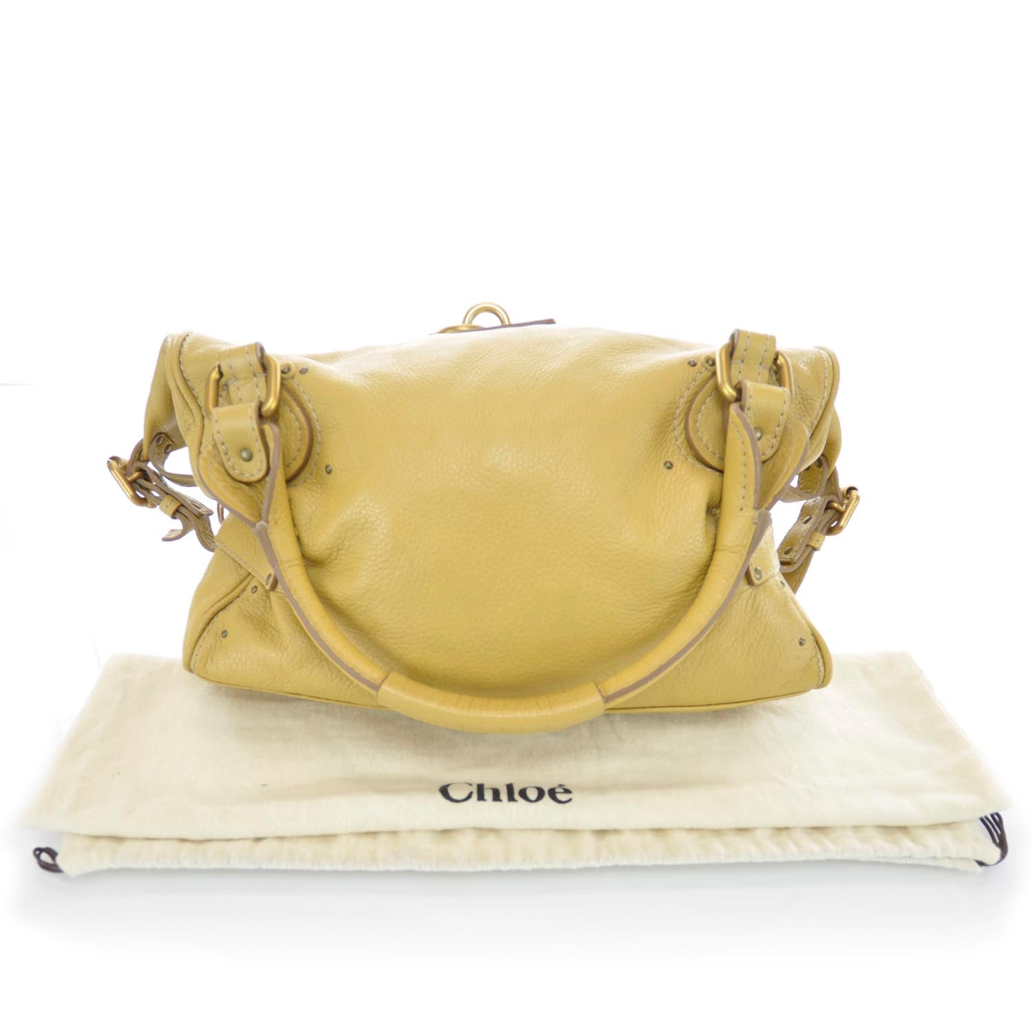 Chloe Leather Paddington Front Pocket Tote Maize Yellow 3 of 10