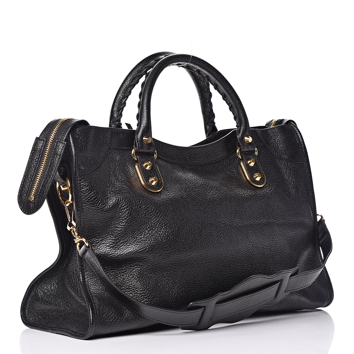 Chevre Gold Metallic Edge Hardware City Black