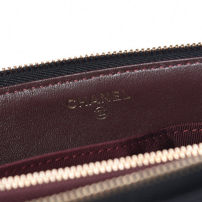 Chanel Lambskin Quilted Small Zipped Pouch Black 6 of 9