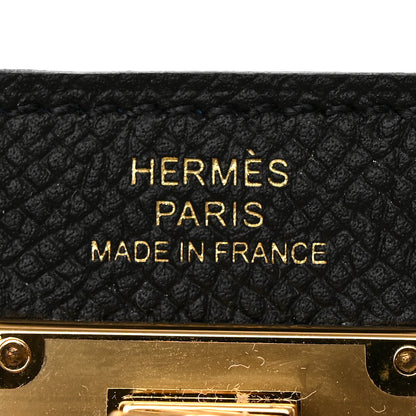 Hermes Epsom Tricolor Kelly Pocket Compact Wallet Black Bleu Indigo Bleu Frida 7 of 8