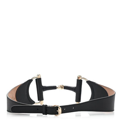 Gucci Calfskin Horsebit Belt 80 32 Black 2 of 5