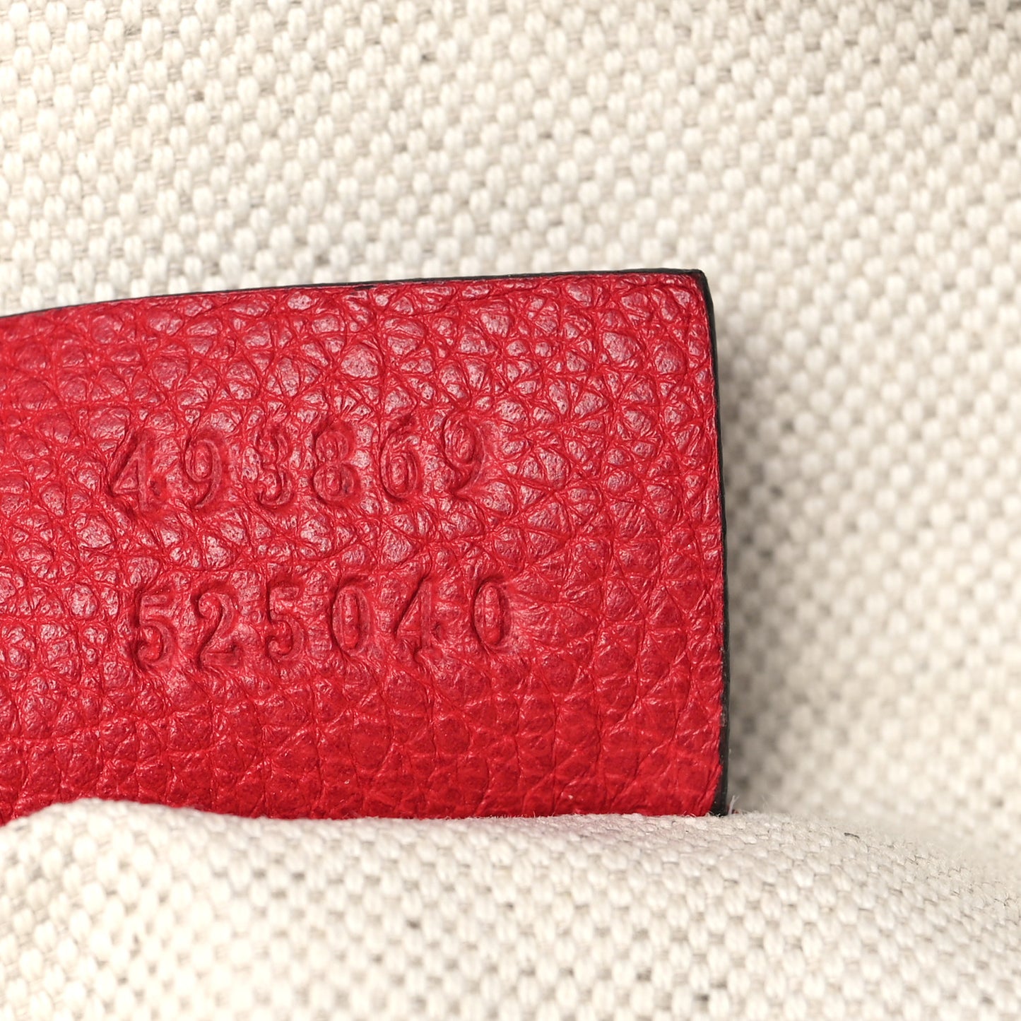 Grained Calfskin Logo Belt Bag Hibiscus Red
