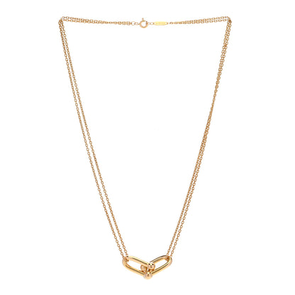 Tiffany 18K Yellow Gold HardWear Double Link Pendant Necklace 3 of 6