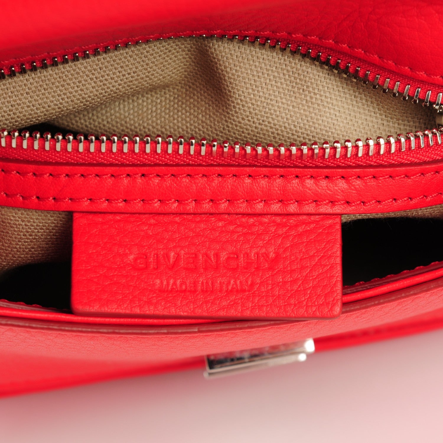 Givenchy Waxy Grained Calfskin Mini Pandora Pure Flap Bag Red 6 of 7