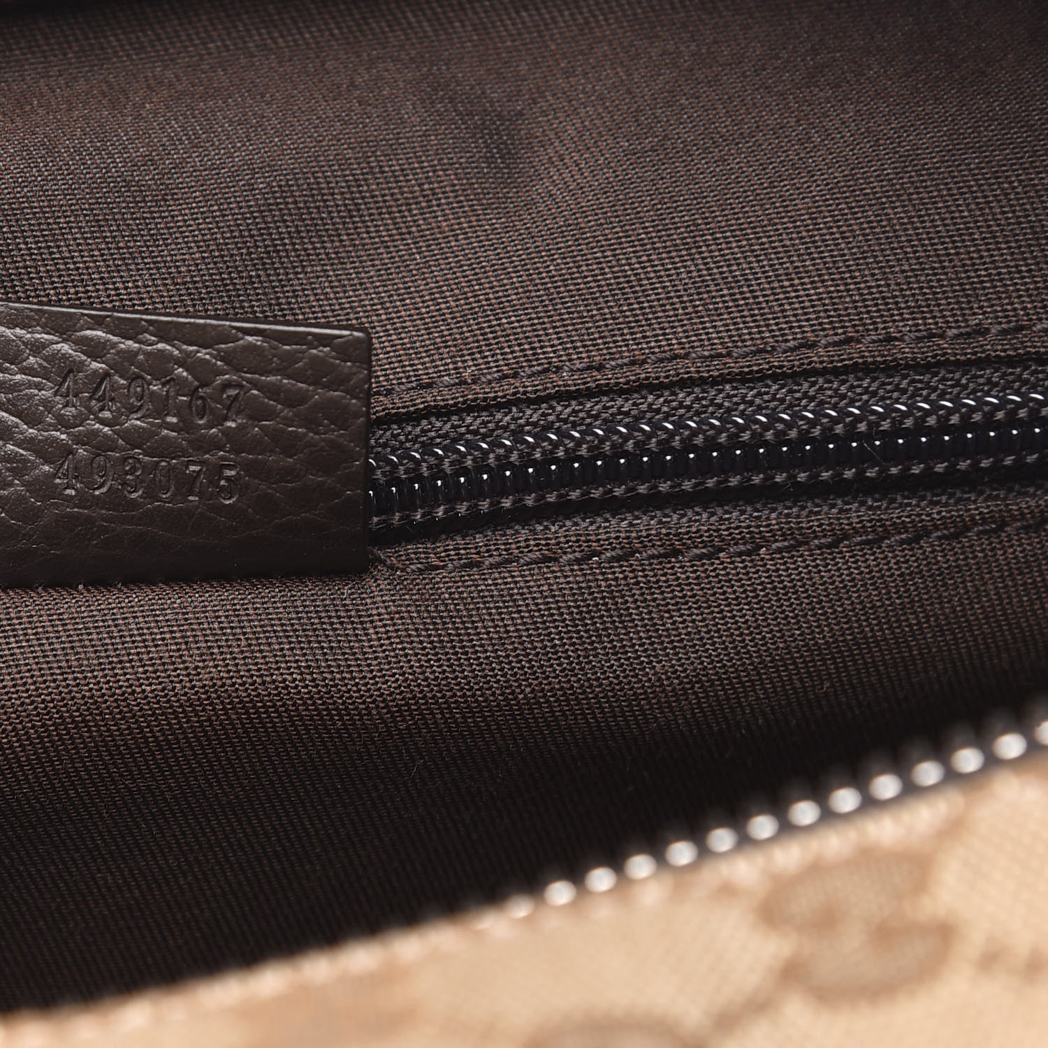 Gucci Monogram Dollar Calfskin Boston Duffle Bag Beige Ebony Testa di Moro Marrone Scuro 6 of 8