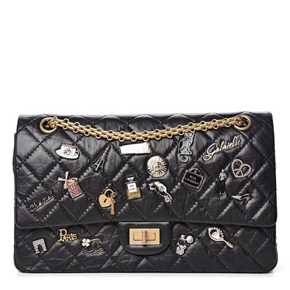 Chanel Aged Calfskin Lucky Charms 2.55 Reissue 226 Flap Black 1 of 11