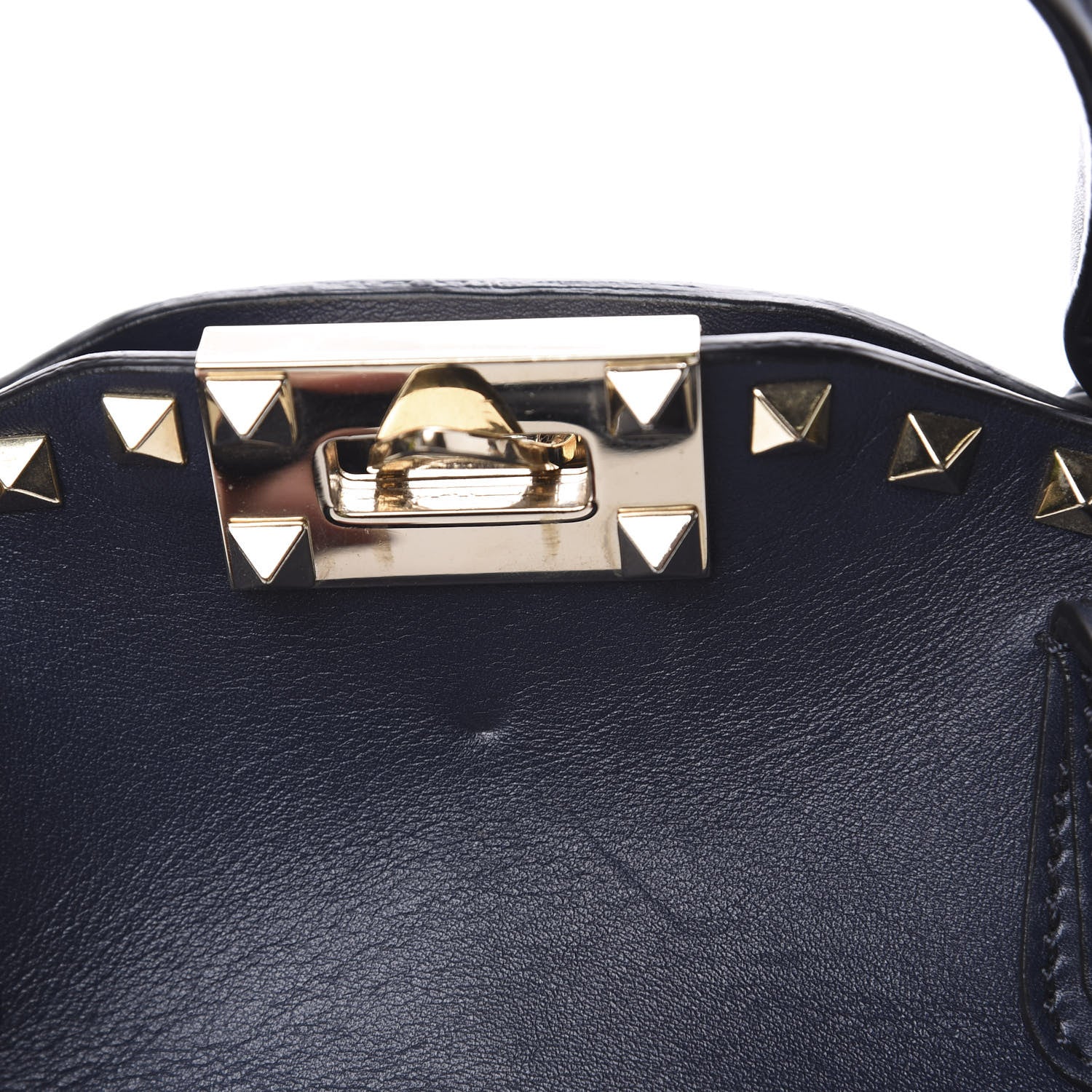 Valentino Garavani Vitello Rockstud Dome Satchel Marine 14 of 14
