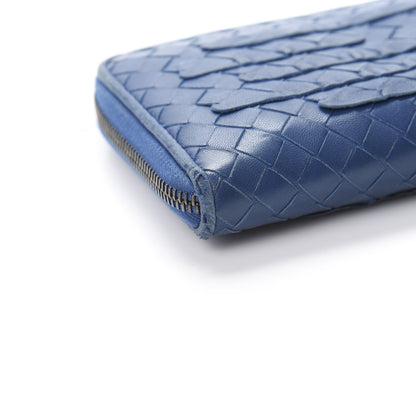 Bottega Veneta Nappa Intrecciato Zip Around Wallet Blue 12 of 13