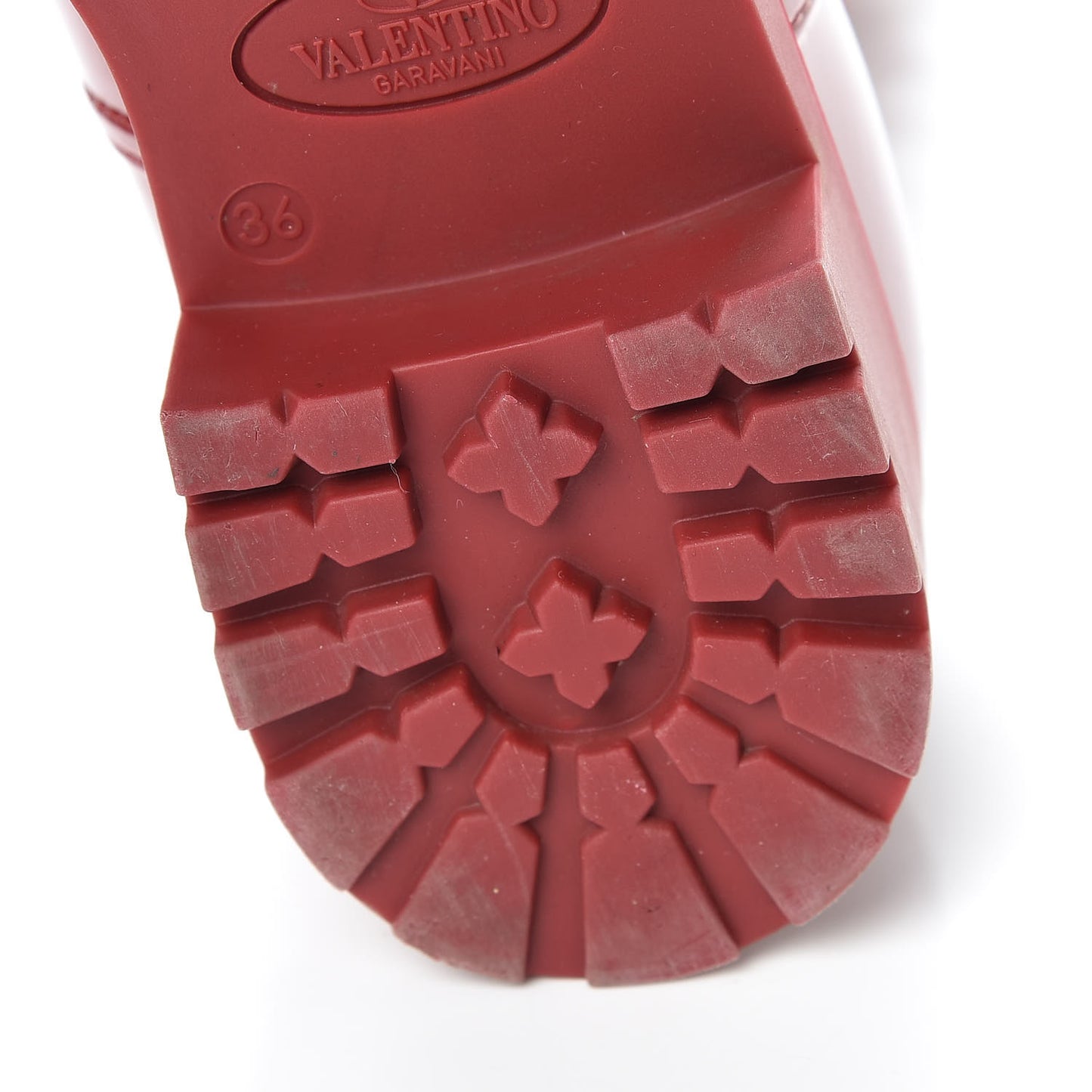 Rubber Rockstud Short Rainboots 36 Red
