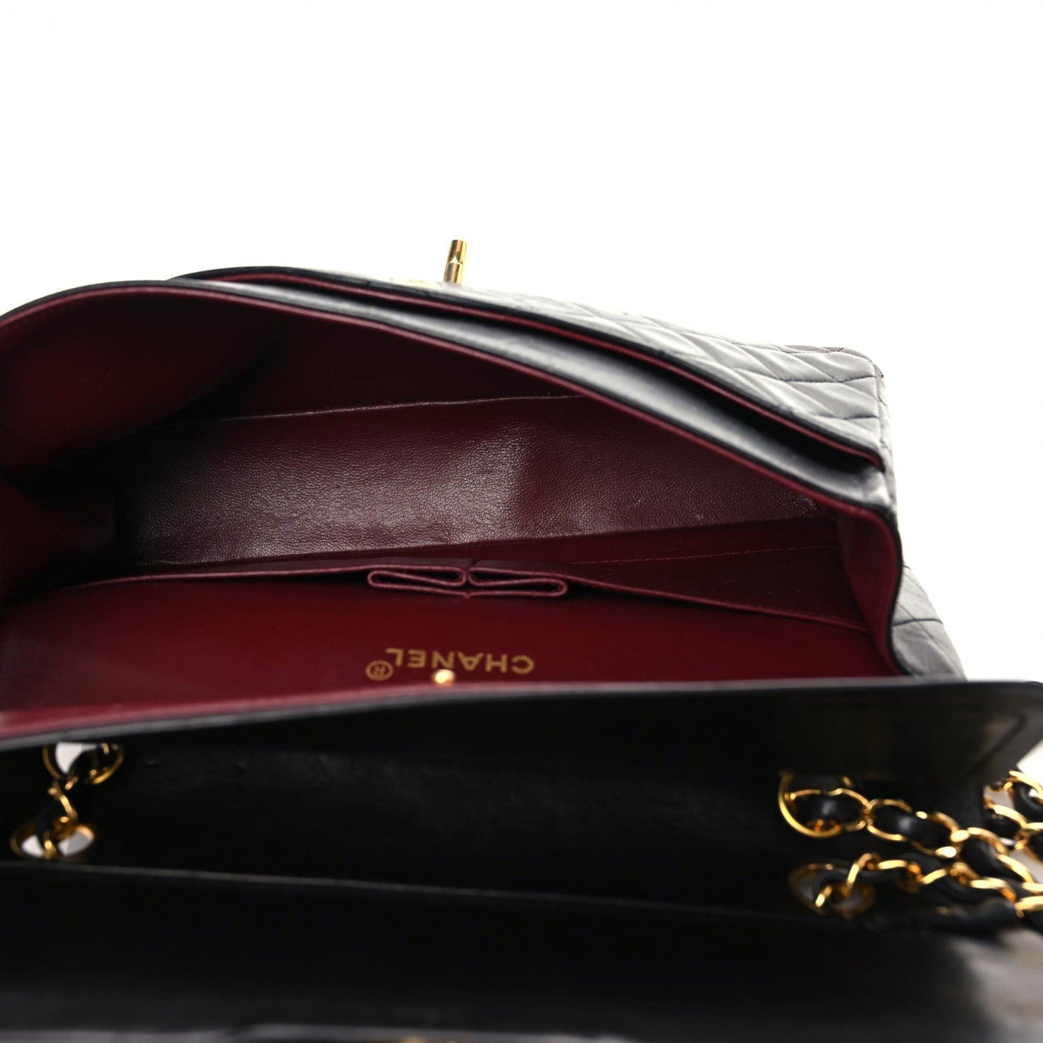 Chanel Lambskin Quilted Medium Double Flap Black 10 of 21