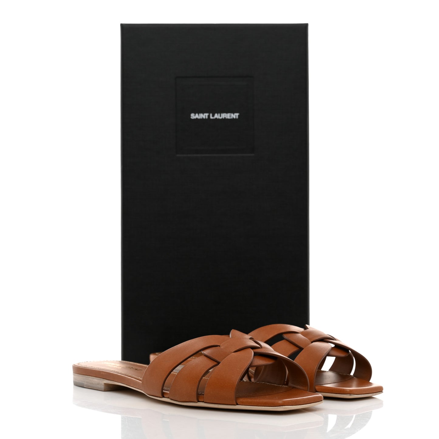 Calfskin Tribute 05 Slide Sandals 37.5 Amber