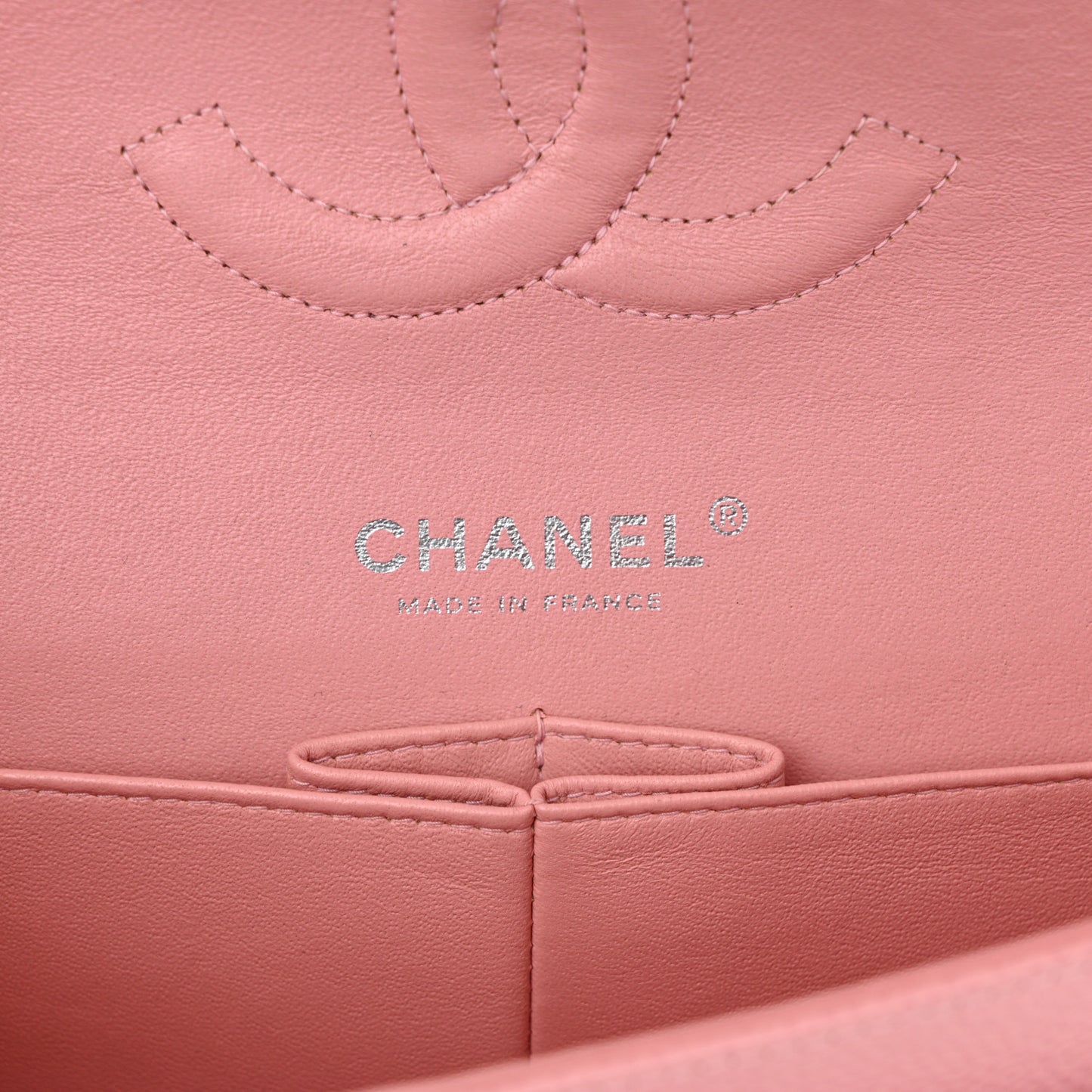 Caviar Quilted Medium Double Flap Pink