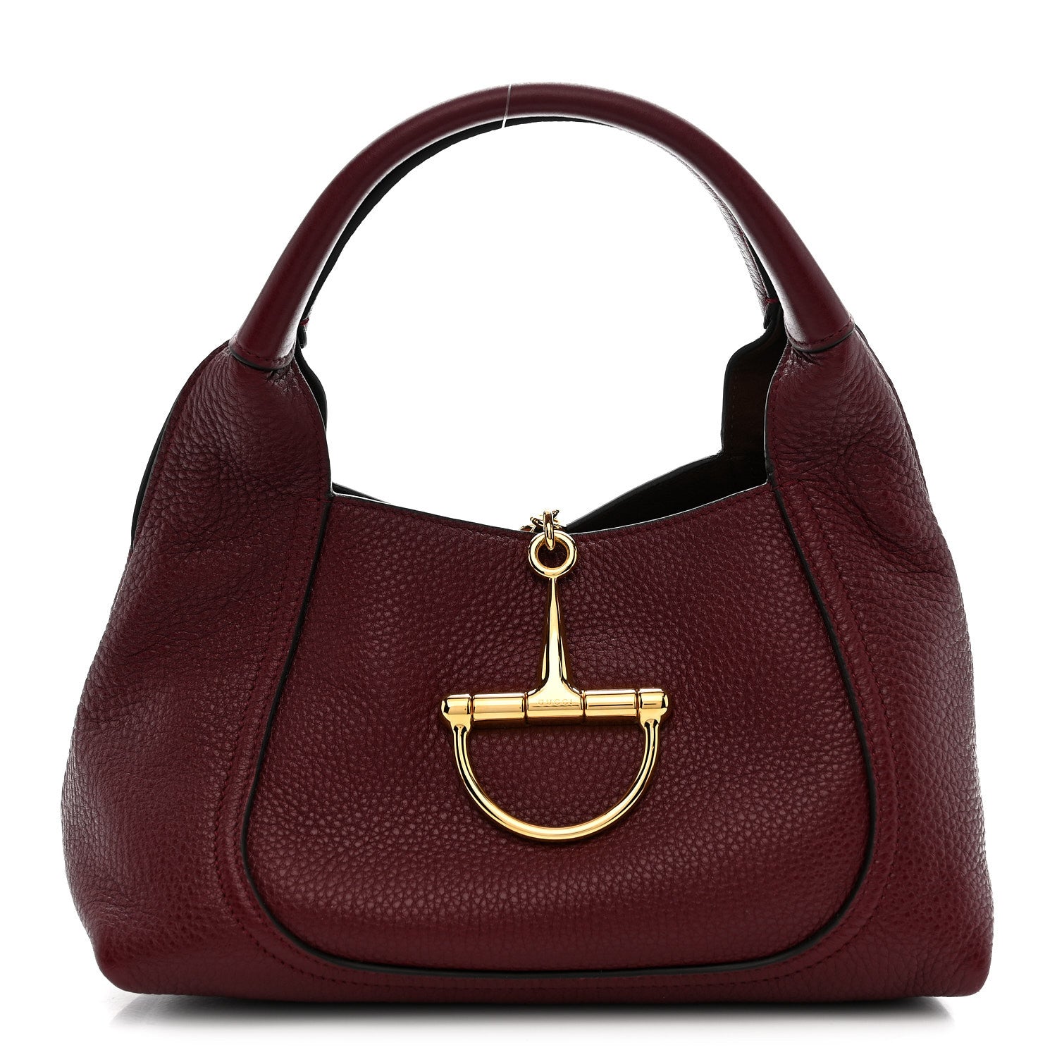 Gucci Grained Calfskin Softbit Medium Shoulder Bag Rosso Ancora 1 of 9