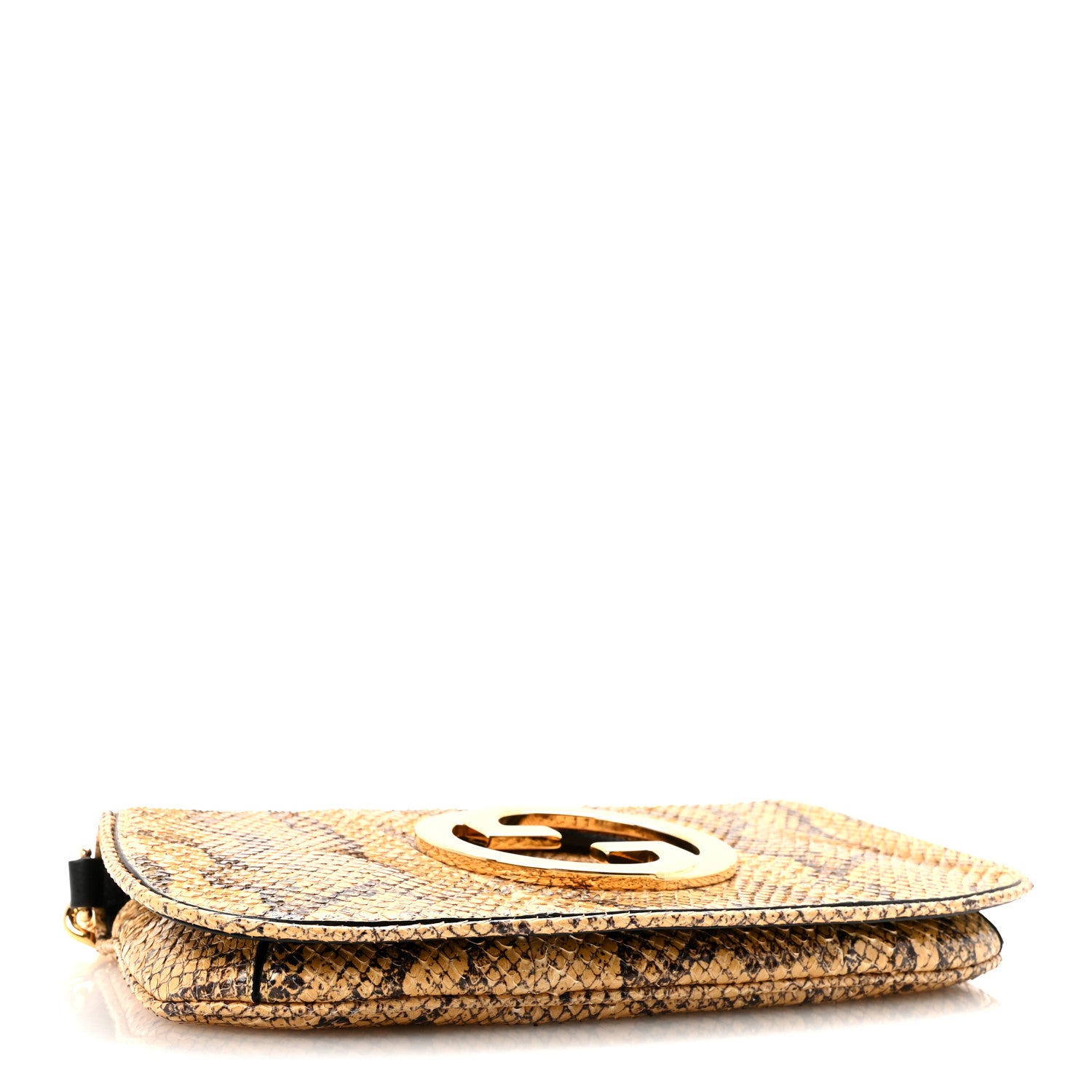 Gucci Roxy Snakeskin Blondie Chain Shoulder Flap Bag Roccia 4 of 9
