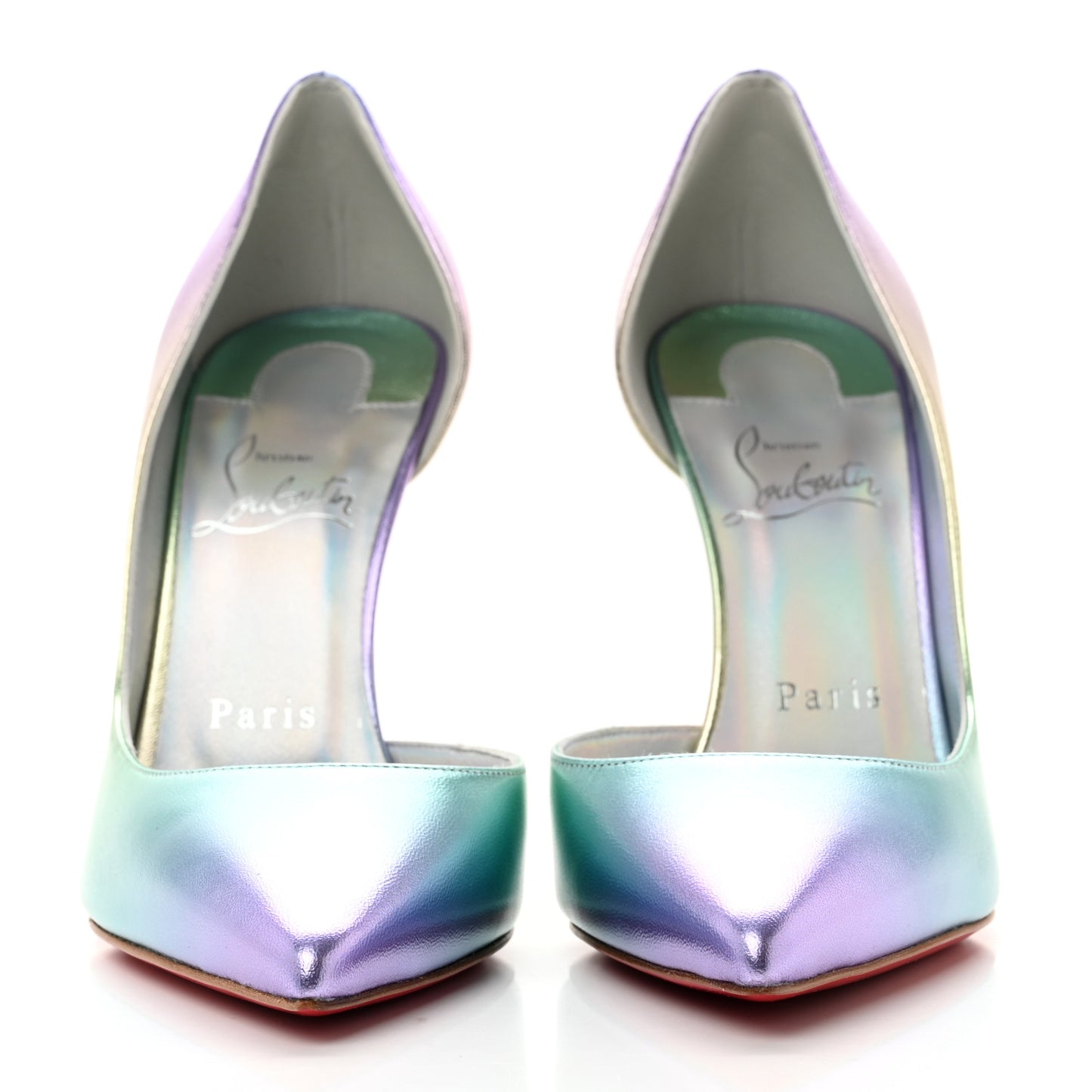 Iridescent Nappa Lam Licorne Iriza 100 Pumps 37.5 Multicolor