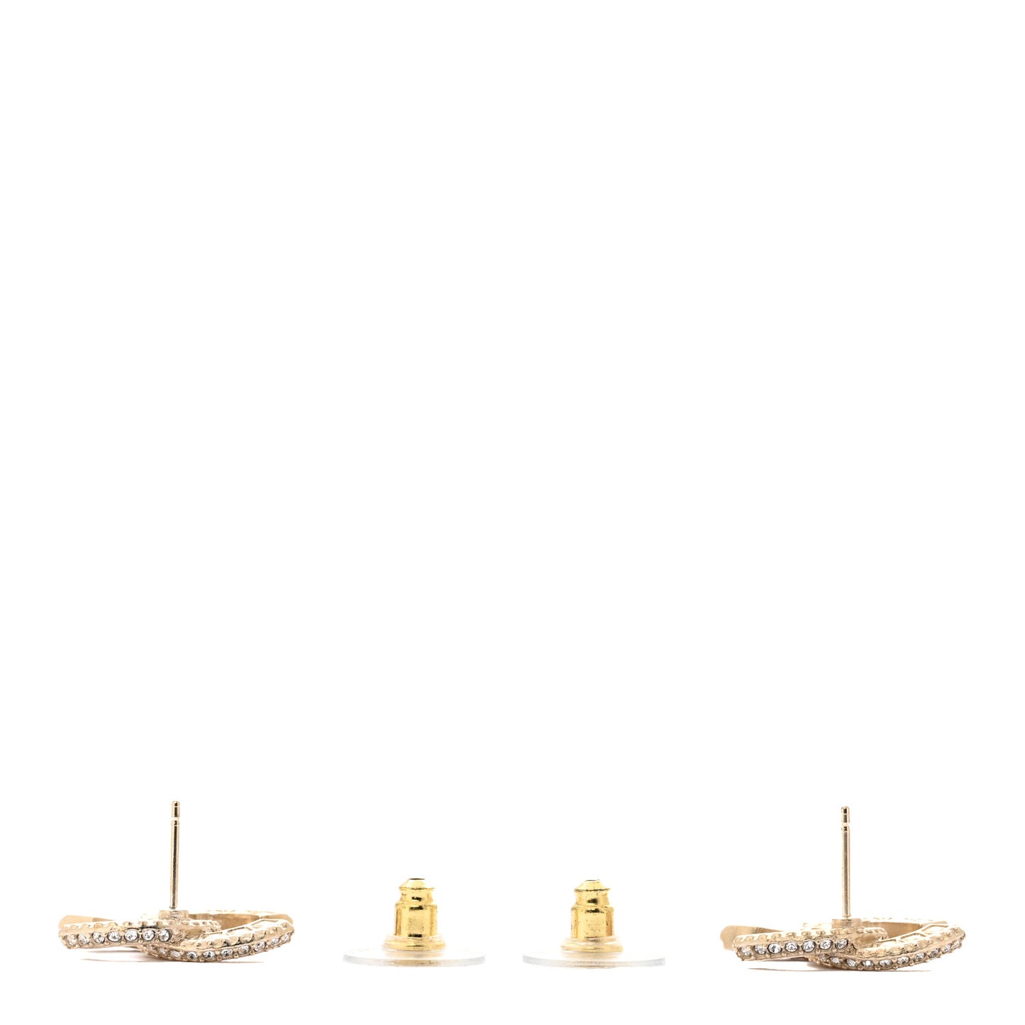 Crystal CC Earrings Gold