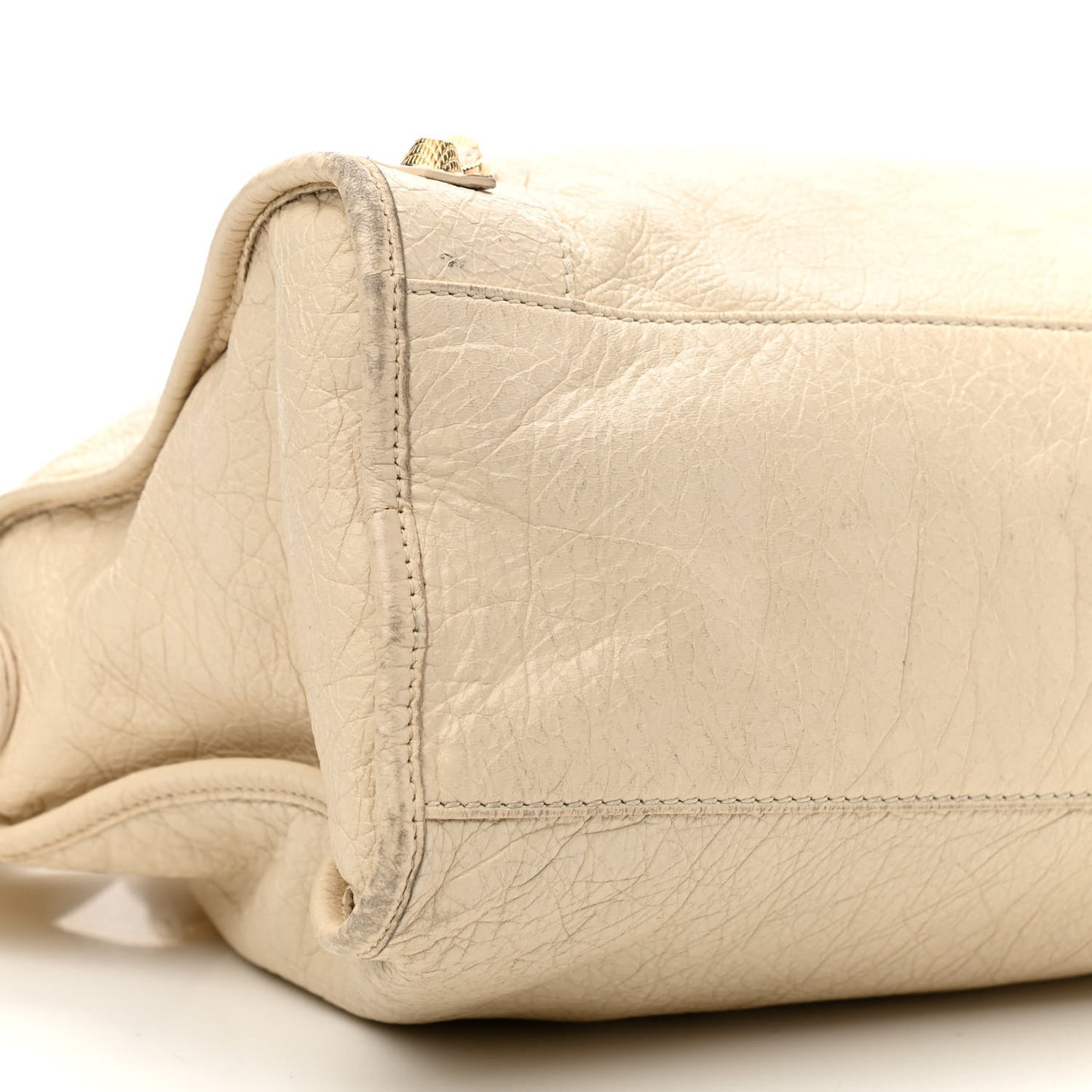 Agneau Giant 12 Gold Hardware City Blanc Creme Light Craie