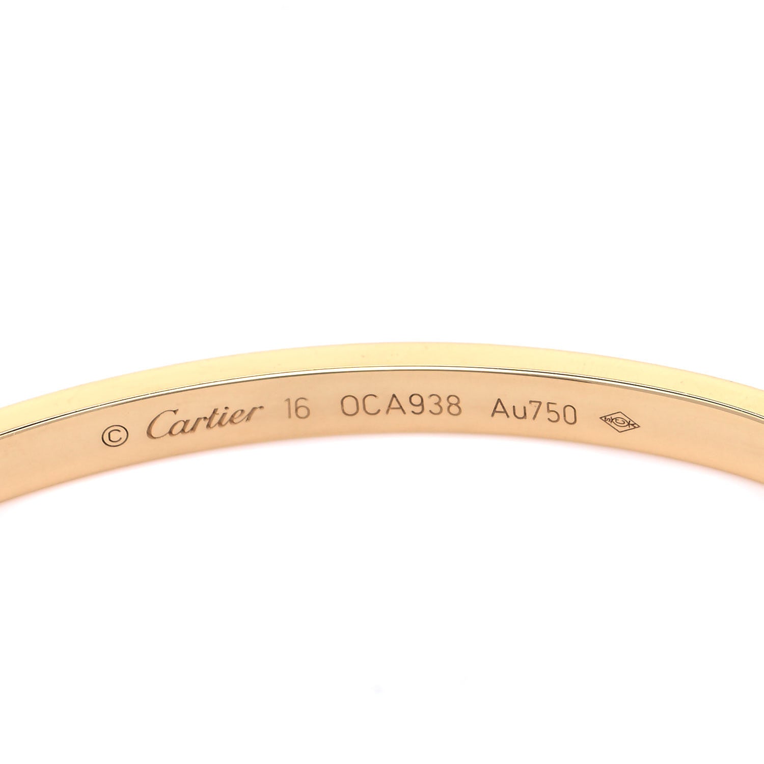 Cartier 18K Yellow Gold Small LOVE Bracelet 16 4 of 6
