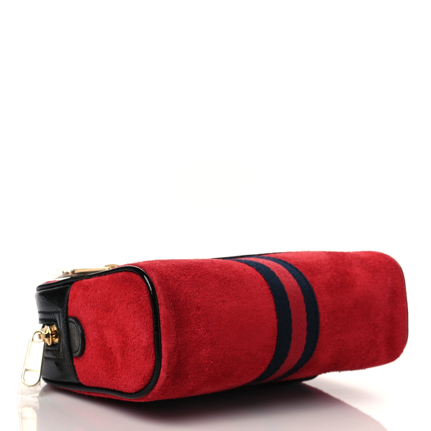 Gucci Suede Small Ophidia Belt Bag 85 34 Hibiscus Red 4 of 10