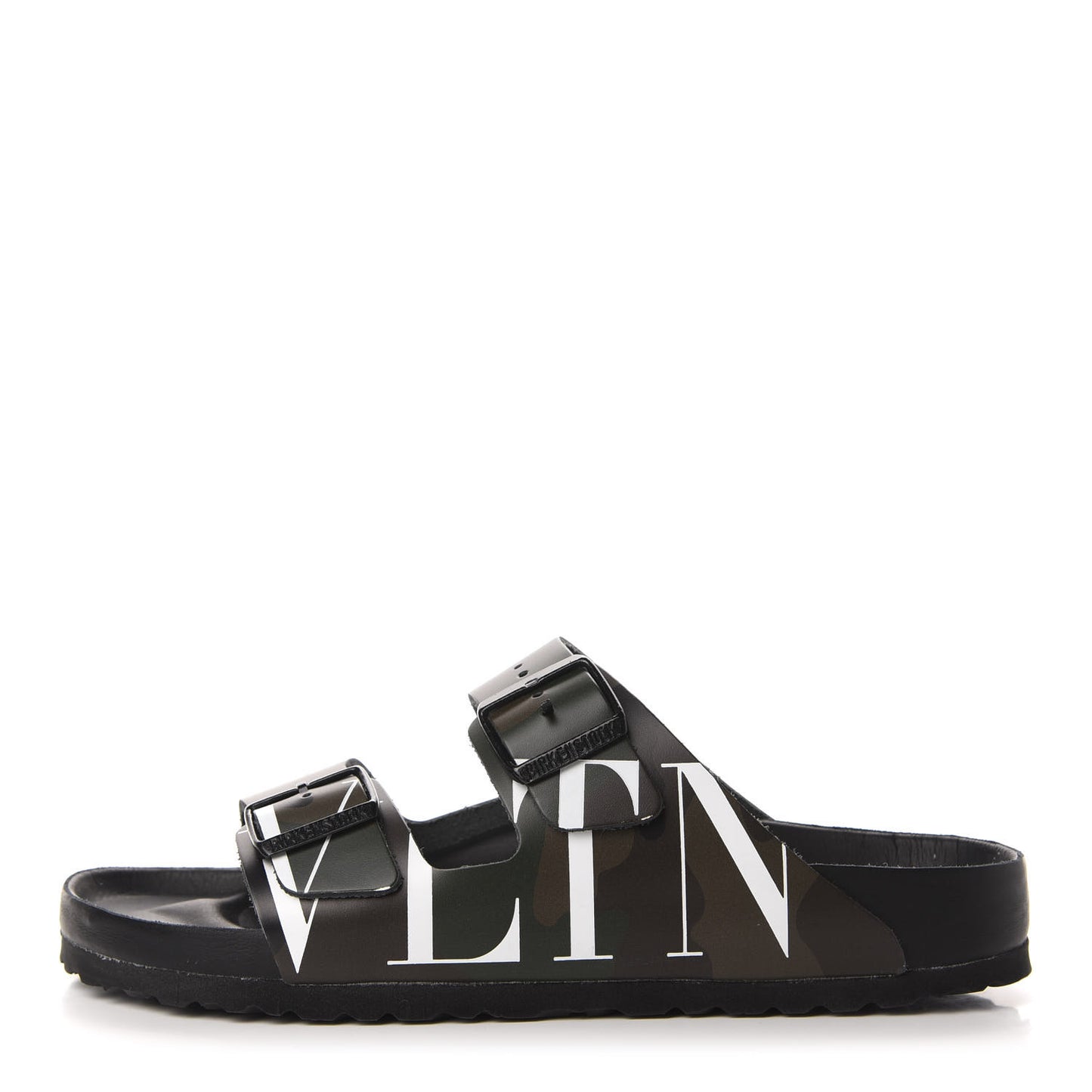 Calfskin VLTN Birkenstock Slide Sandals 41 Black