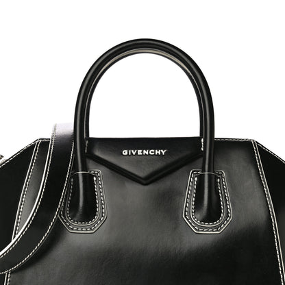 Givenchy Calfskin Contrast Topstitch Small Antigona Black White 7 of 14