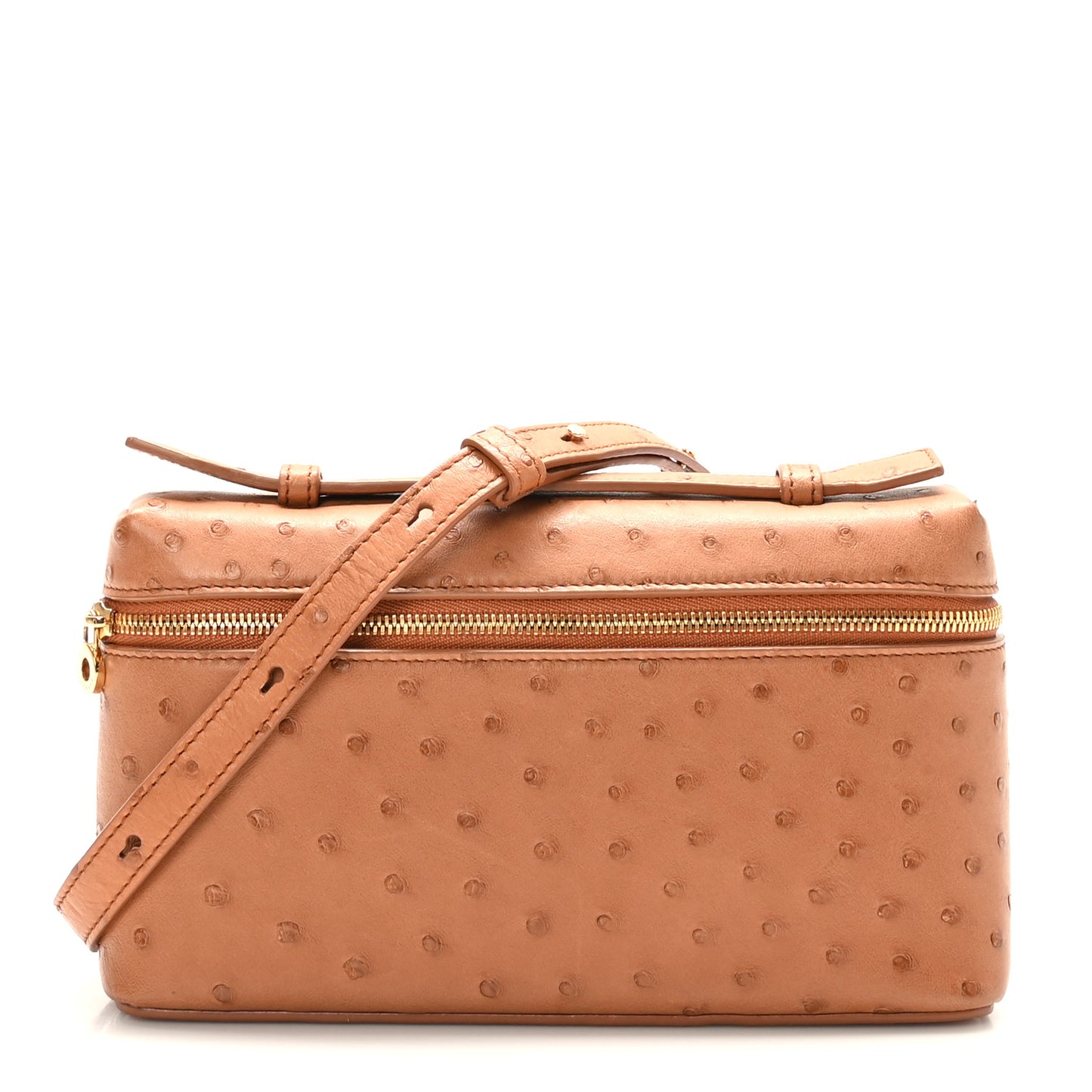 Ostrich L19 Extra Pocket Pouch Cognac