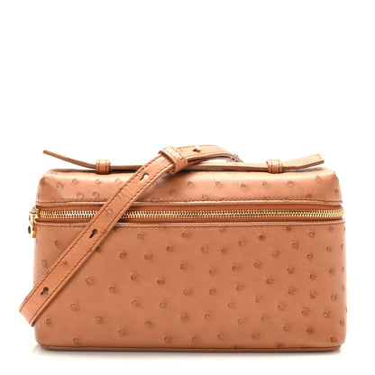 Loro Piana Ostrich L19 Extra Pocket Pouch Cognac 1 of 8