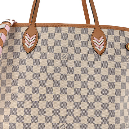 Louis Vuitton Damier Azur Braided Neverfull MM Orange 7 of 9