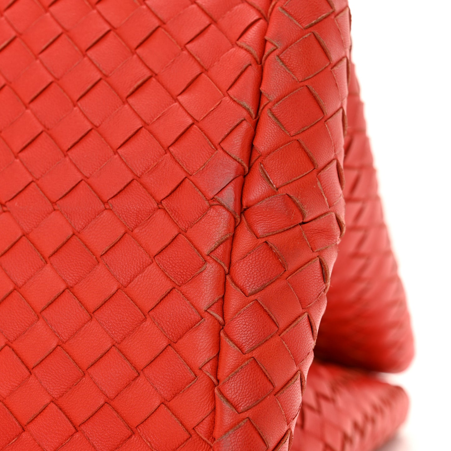 Nappa Intrecciato Milano Tote Orange