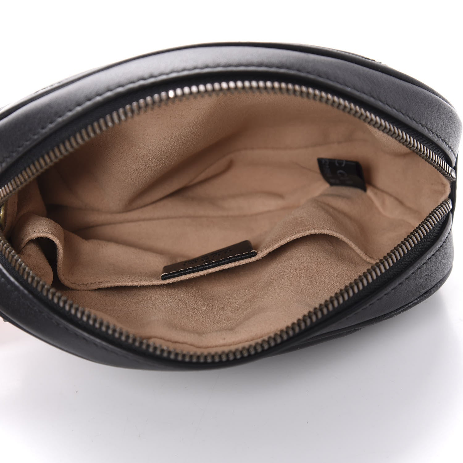 Gucci Calfskin Matelasse GG Marmont Belt Bag 75 30 Black 5 of 11