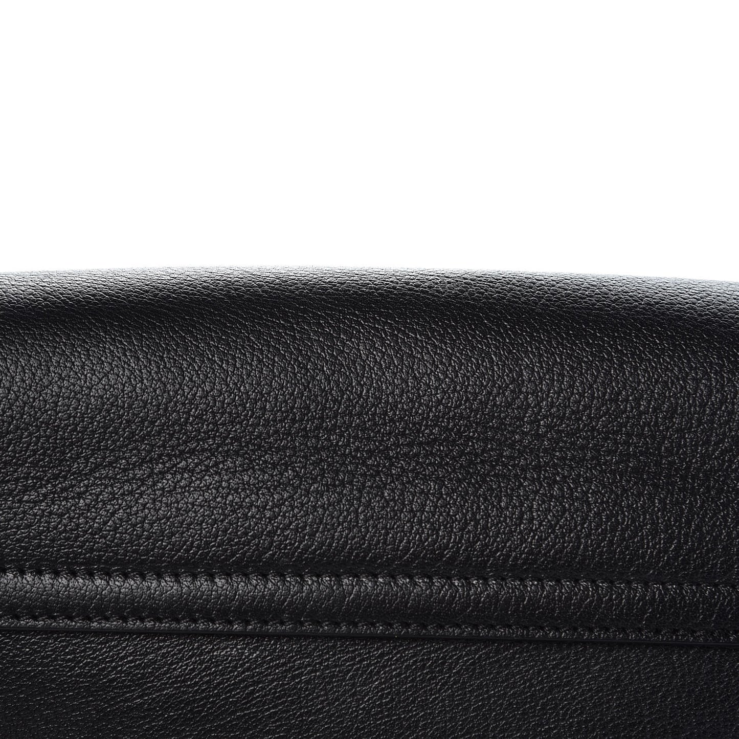Grained Calfskin Twin Skull Crossbody Black