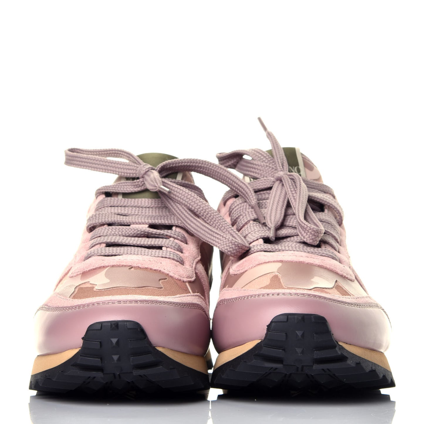 Nappa Suede Camouflage Womens Rockrunner Sneakers 38 Poudre Multicolor