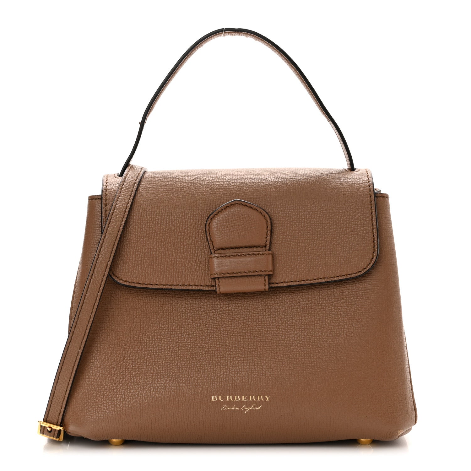 Burberry Derby Calfskin House Check Small Camberley Dark Sand 1 of 10